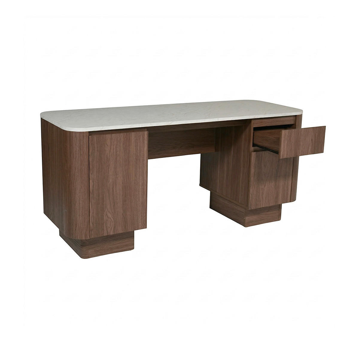 SCHREIBTISCH  Weiß, Walnussfarben  - Walnussfarben/Weiß, KONVENTIONELL, Holzwerkstoff (160/75/59cm) - MID.YOU