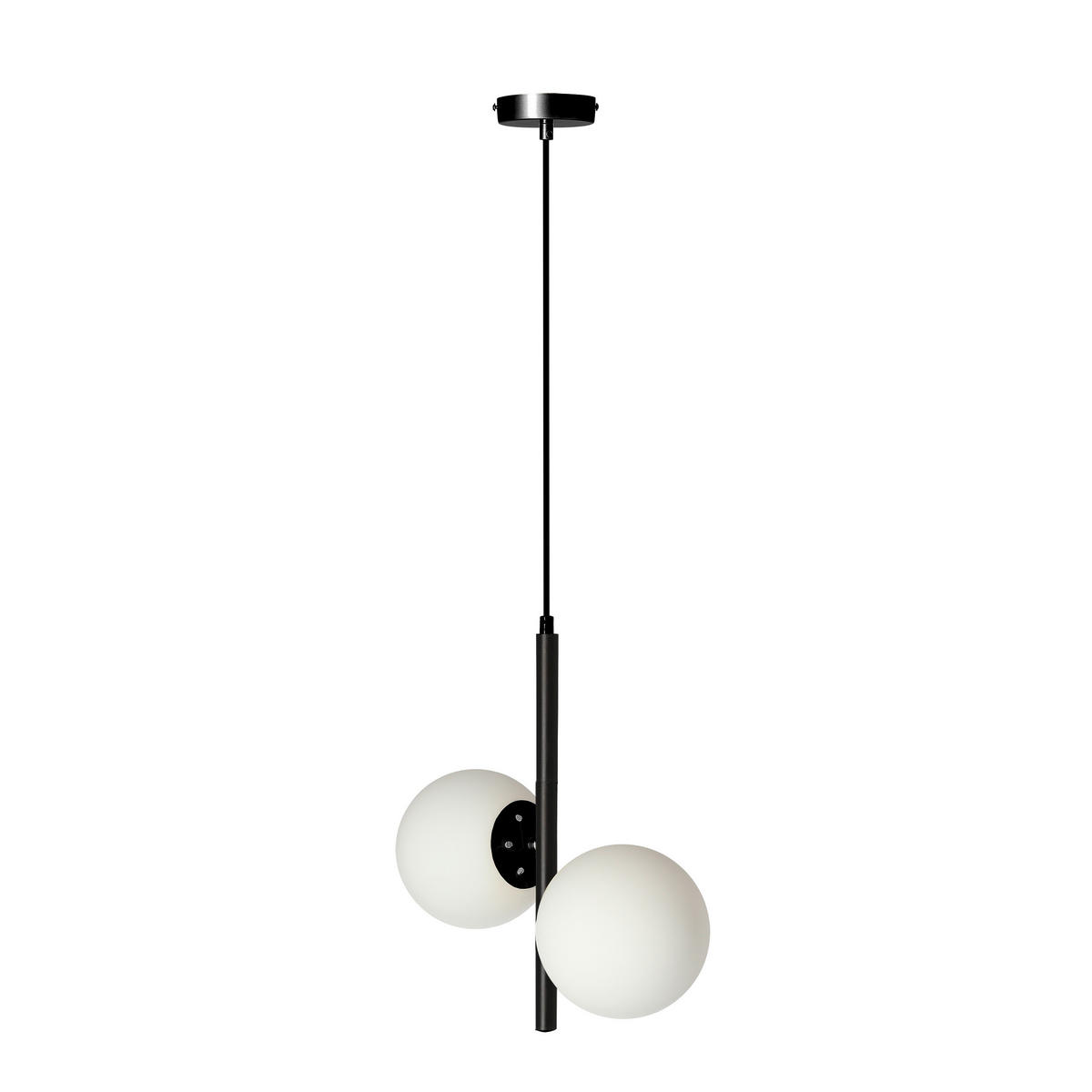 HÄNGLAMPA Duo 32.5/15/115 cm  - vit/svart, Basics, metall (32.5/15/115cm)