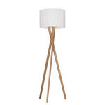 STEHLEUCHTE 45/160 cm    - Eichefarben/Weiß, Natur, Holz/Kunststoff (45/160cm) - Novel