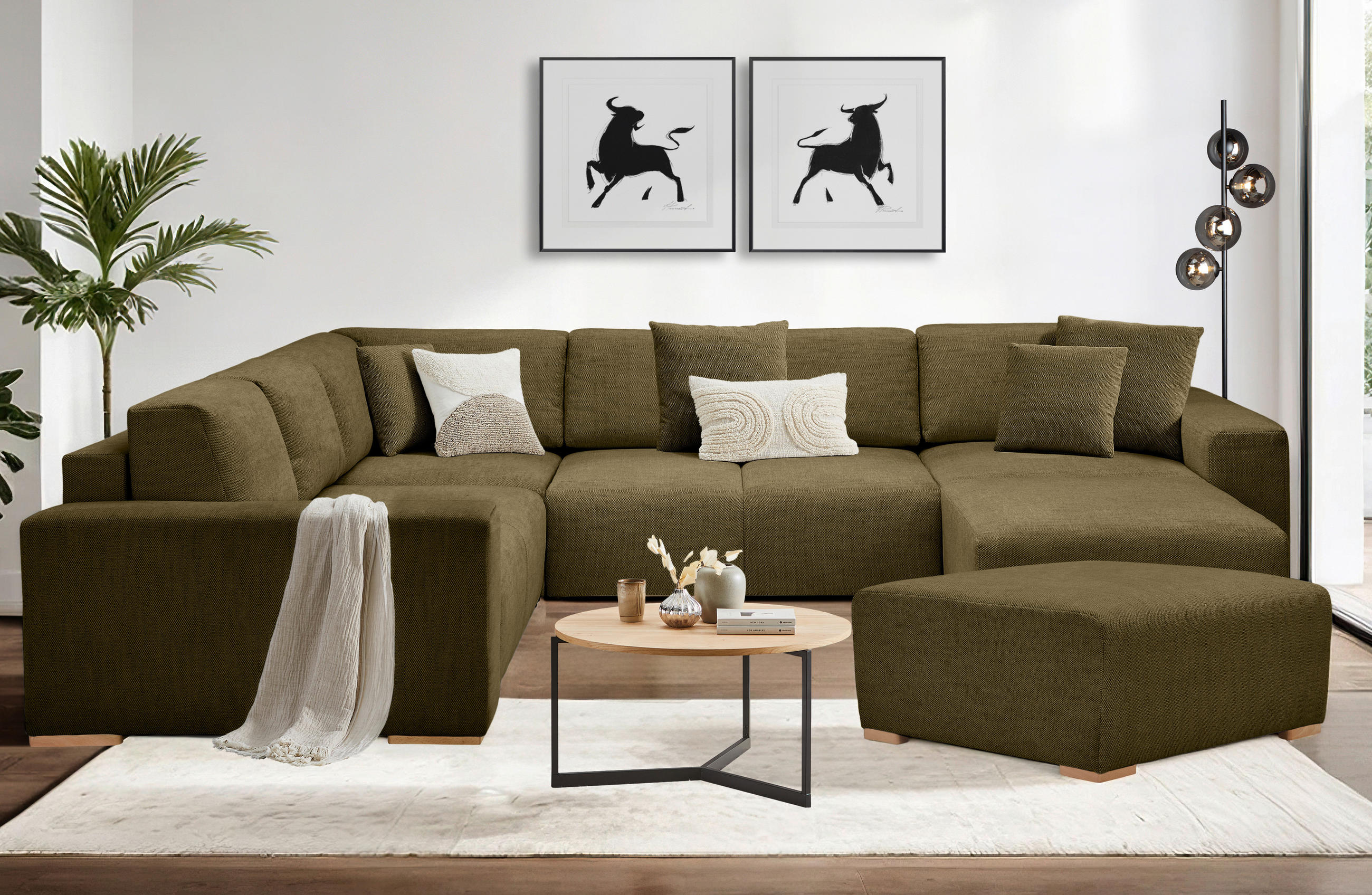 ZIERKISSENSET 42/53/42/53 cm - Grün, Konventionell, Textil (42/53/42/53cm) - Livetastic