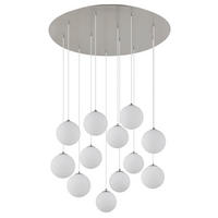 LED-HÄNGELEUCHTE 75/120 cm  - Opal/Schwarz, Design, Glas/Kunststoff (75/120cm)