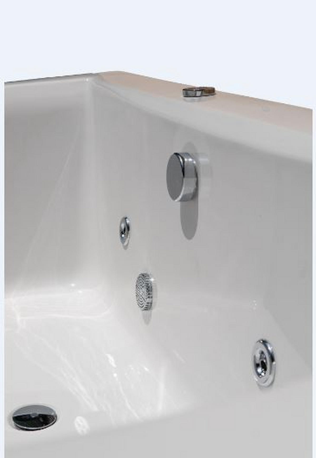 WHIRLPOOL-BADEWANNE Wandmontage   - Weiß, Basics (80/47/170cm)