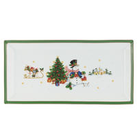 PLADANJ ZA SERVIRANJE     18/36 cm     - bijela/zelena, Konvencionalno, keramika (18/36cm) - X-Mas