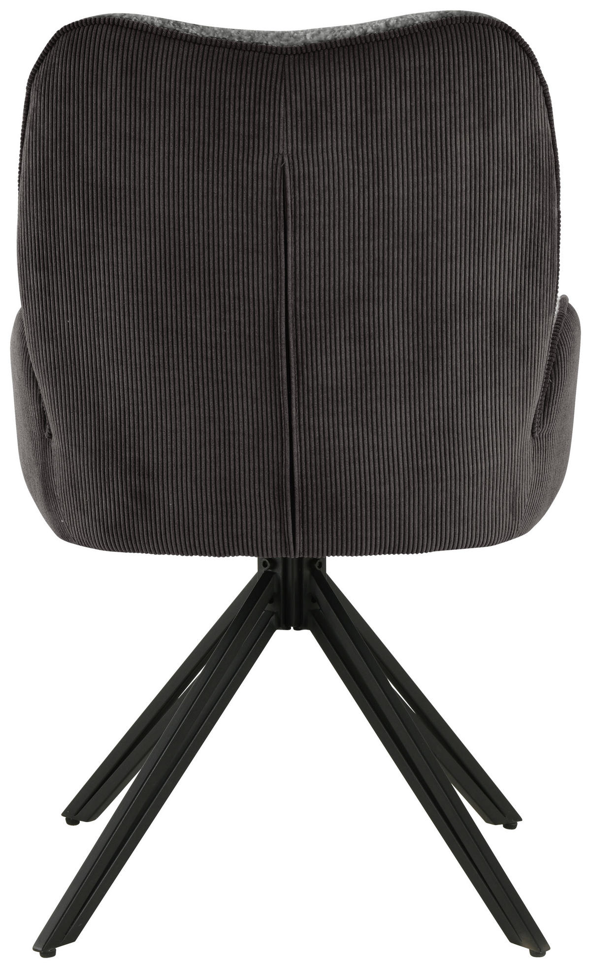 ARMLEHNSTUHL  in Eisen Chenille, Cord  - Schwarz/Grau, LIFESTYLE, Holz/Textil (54/87/62cm) - MID.YOU
