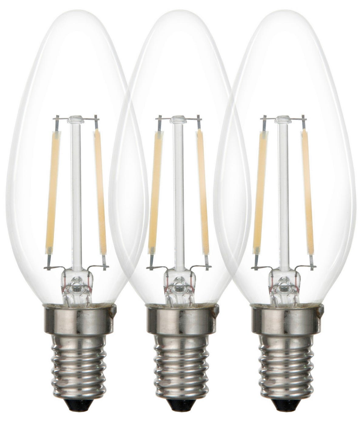 LED-LEUCHTMITTEL   E14 4 W  - Transparent, Basics, Glas/Metall (3,5/9,7cm) - Boxxx