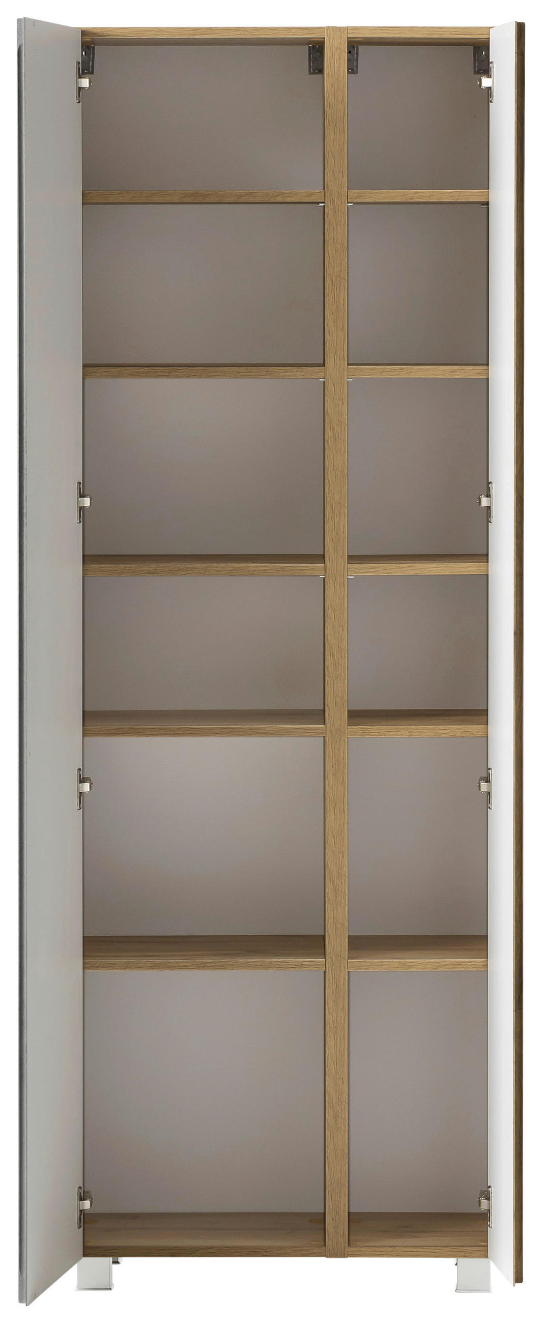 HOCHSCHRANK 65/180/35 cm  - Eiche Wotan/Hellgrau, Modern, Holzwerkstoff (65/180/35cm) - Held