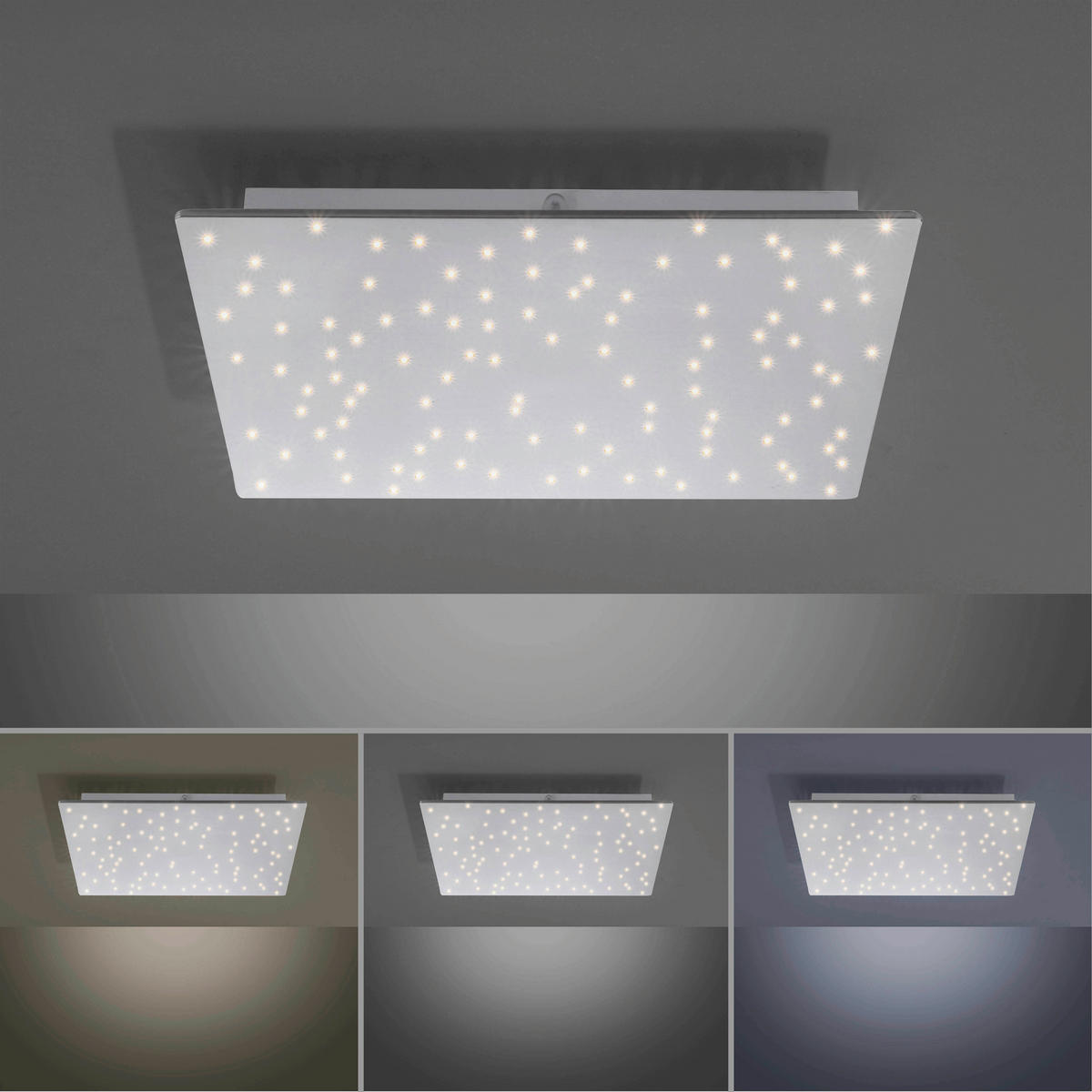 DECKENLEUCHTE 18 W    45/45/5 cm  - Silberfarben, Design, Metall (45/45/5cm)