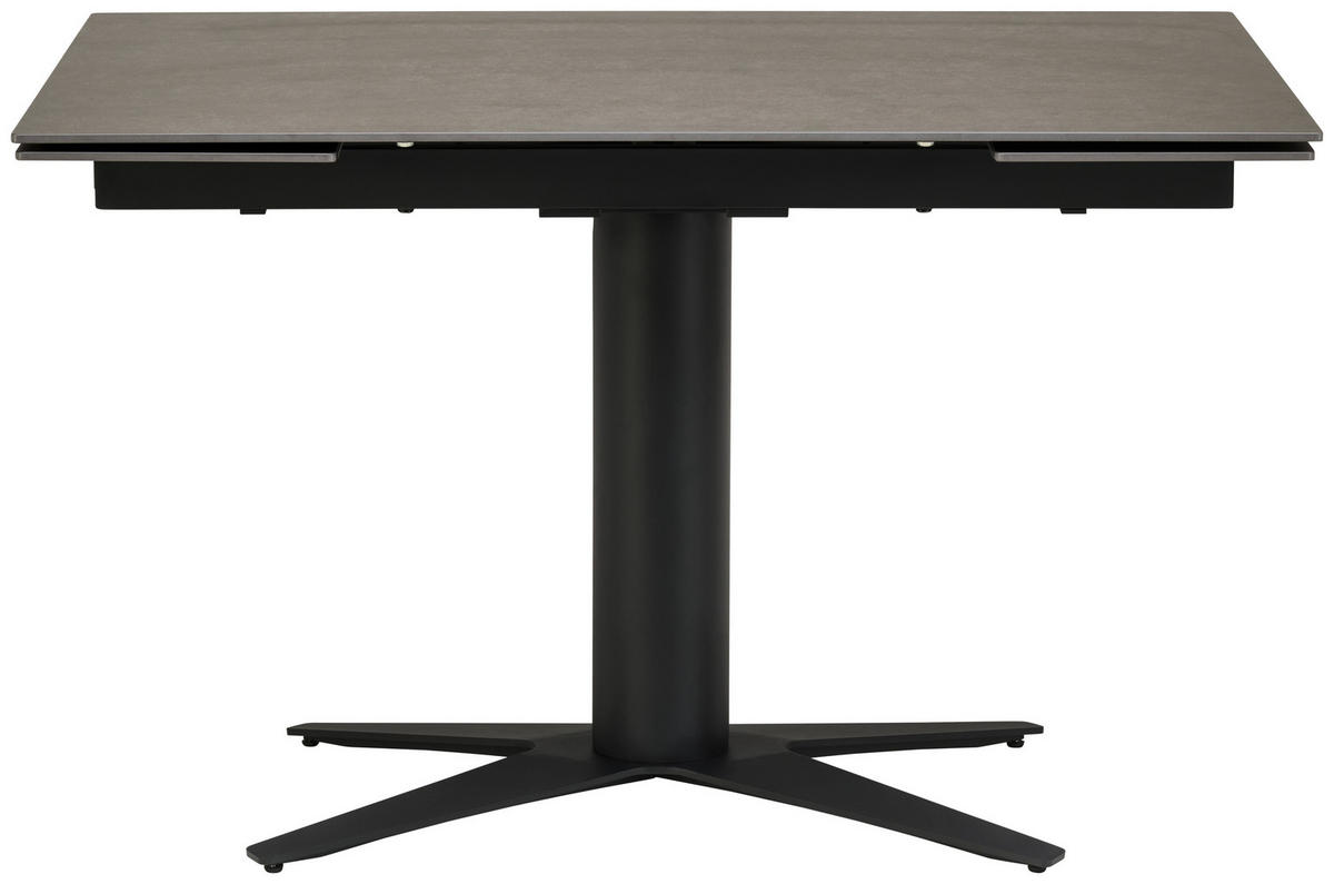 ESSTISCH Anthrazit, Schwarz rechteckig  ausziehbar  - Anthrazit/Schwarz, LIFESTYLE, Keramik/Metall (120-179/76/80cm) - Livetastic