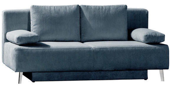 SCHLAFSOFA Cord Petrol  - Petrol, MODERN, Textil/Metall (193/85/88cm) - Novel