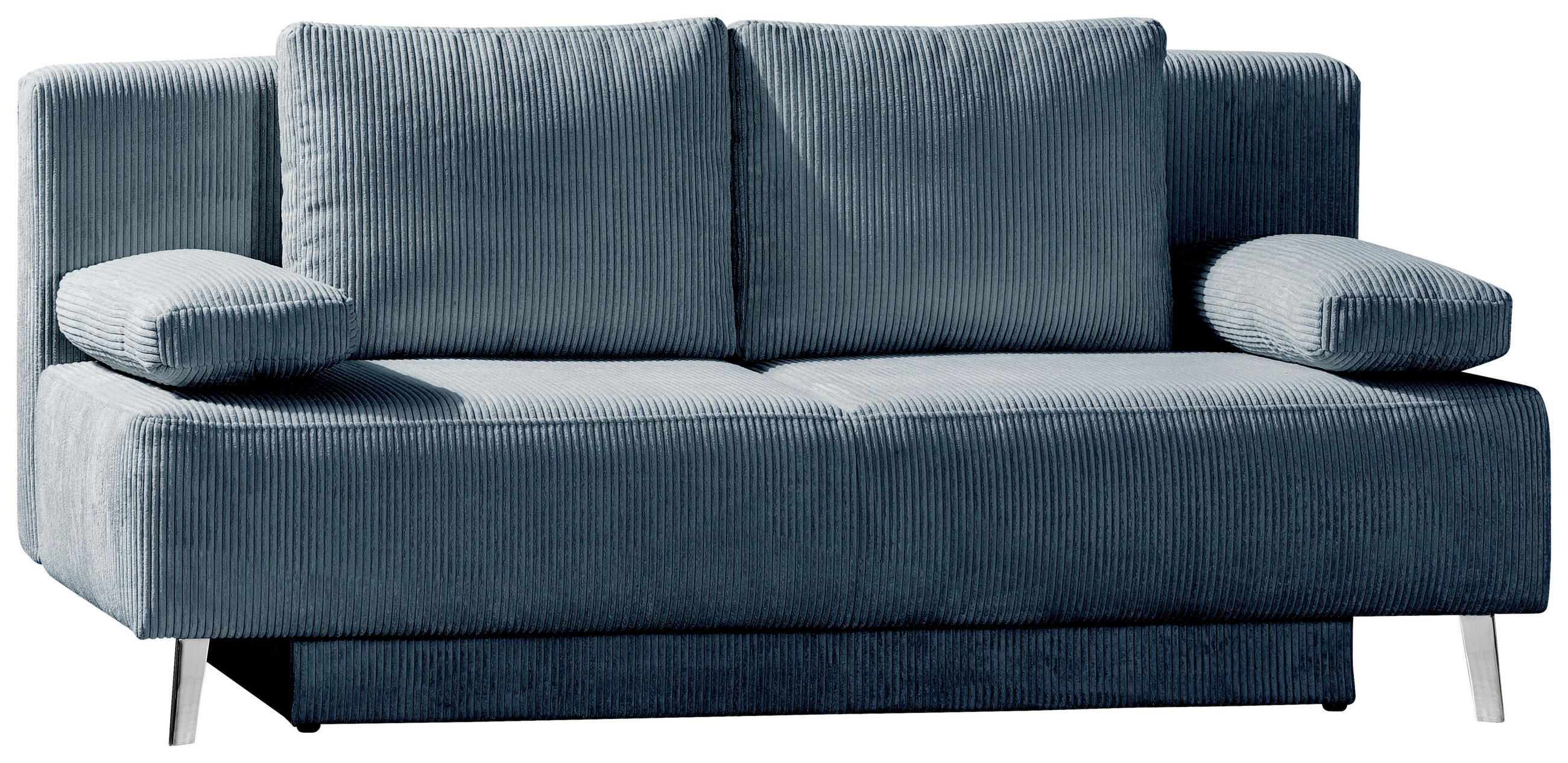 SCHLAFSOFA Cord Petrol  - Petrol, MODERN, Textil/Metall (193/85/88cm) - Novel