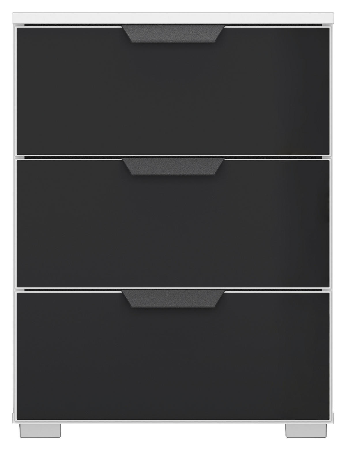 NACHTSCHRANK 47/62/42 cm  - Anthrazit/Alufarben, MODERN, Glas/Holzwerkstoff (47/62/42cm) - Rauch Möbel