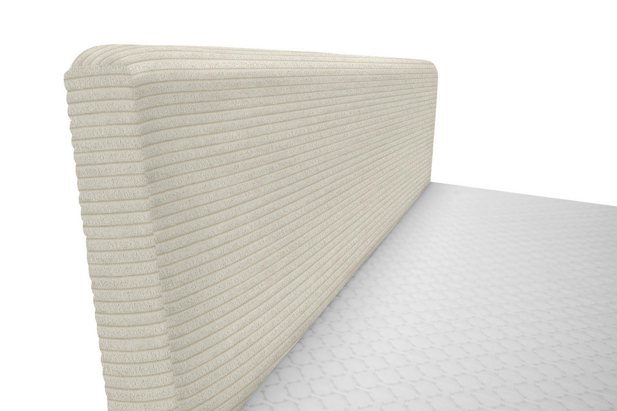 BOXBETT 180/200 cm  in Creme  - Creme/Schwarz, Design, Holz/Holzwerkstoff (180/200cm) - Xora