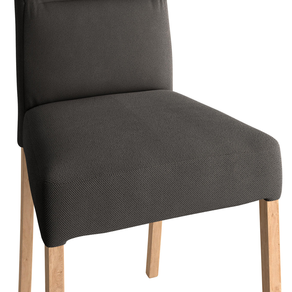 STUHL - Eichefarben/Anthrazit, KONVENTIONELL, Holz/Textil (43/91/58cm) - Livetastic