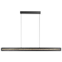 LED-HÄNGELEUCHTE Banda 115/6,5/150 cm   - Schwarz, Design, Glas/Metall (115/6,5/150cm) - Brilliant