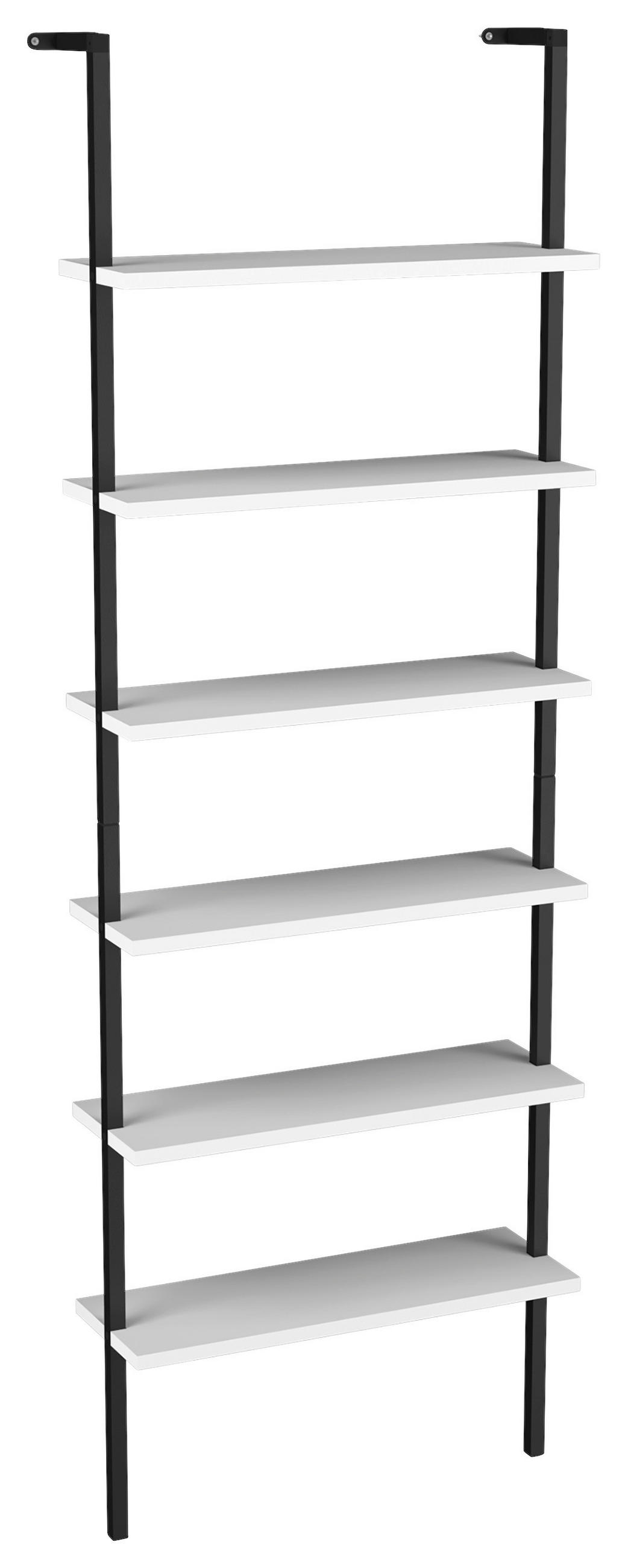 REGAL Weiß  - Schwarz/Weiß, Design, Holzwerkstoff/Metall (60/183/20cm) - MID.YOU
