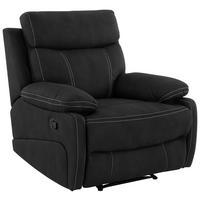 RELAXSESSEL Mikrofaser    - Schwarz, KONVENTIONELL, Textil/Metall (98,5/103/96cm) - Livetastic