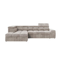 ECKSOFA  in Chenille Graubraun  - Graubraun/Schwarz, MODERN, Kunststoff/Textil (204/292cm) - Milino
