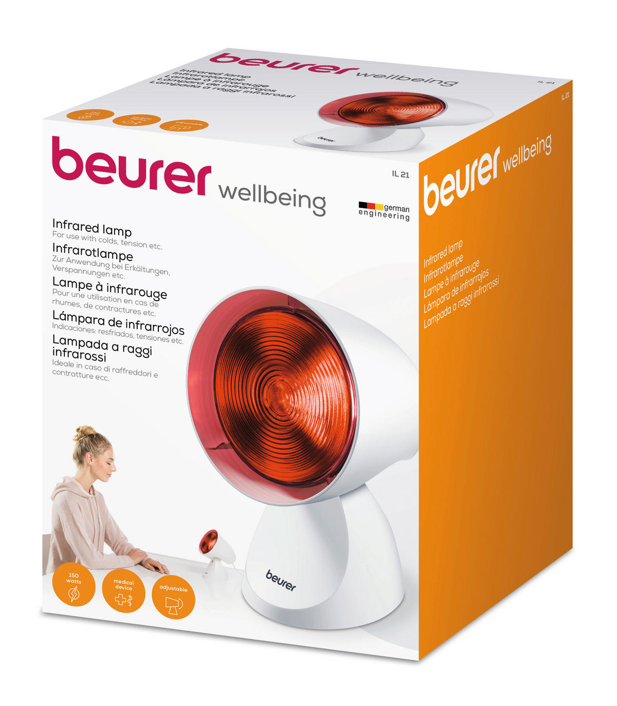 INFRAROTLAMPE Lichttherapie  - Basics (17,5/23/15,5cm) - Beurer