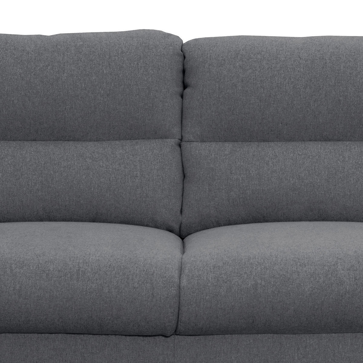 2,5-SITZER in Webstoff Anthrazit  - Anthrazit/Schwarz, Design, Holz/Textil (187/87/88cm) - Livetastic