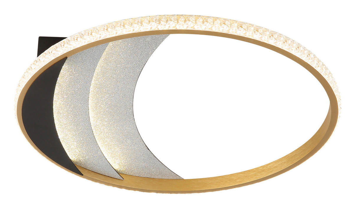 LED-DECKENLEUCHTE 41/6 cm   - Klar/Chromfarben, Design, Kunststoff/Metall (41/6cm) - Globo