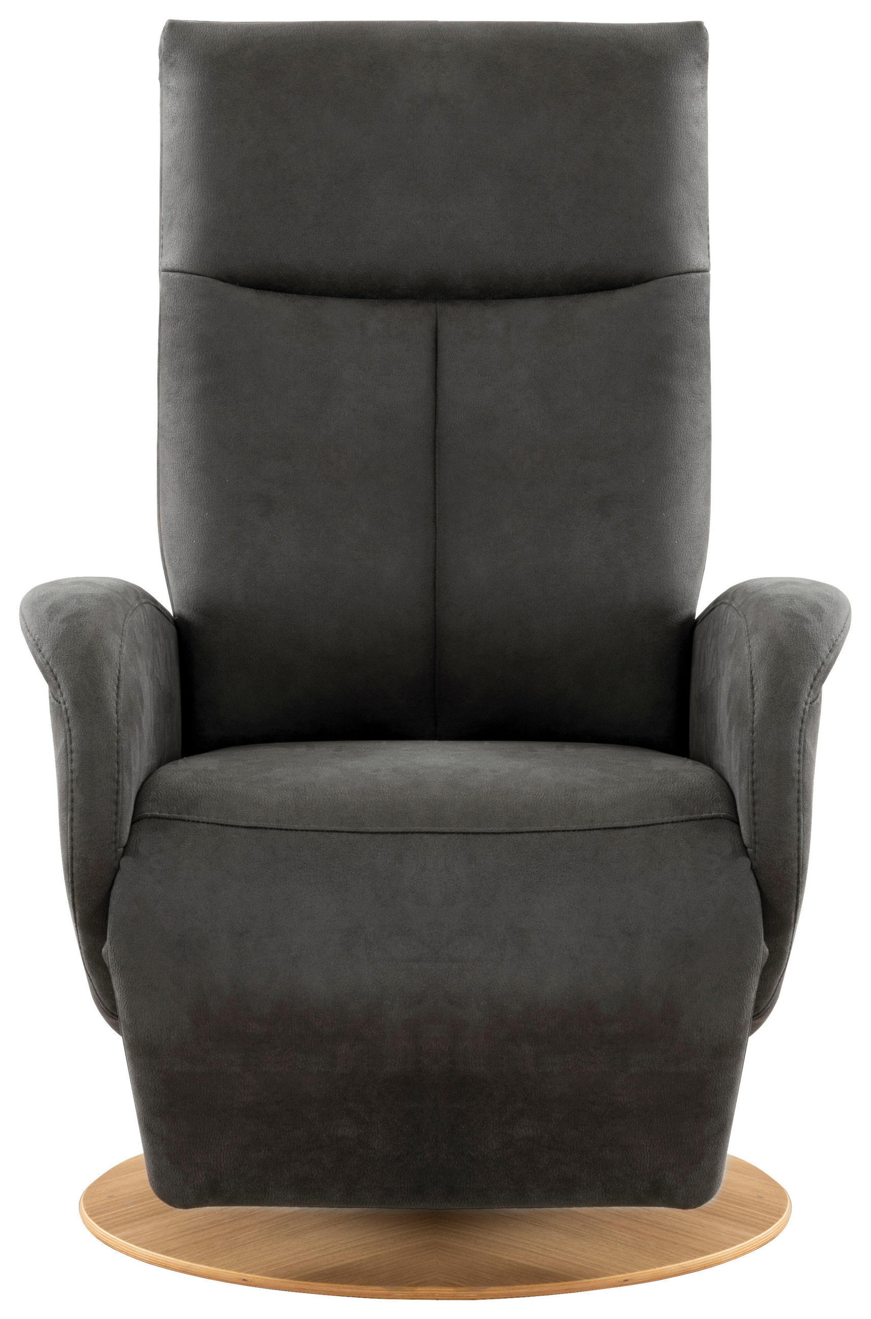 DREHSTUHL Mikrofaser Anthrazit  - Eichefarben/Anthrazit, KONVENTIONELL, Holz/Textil (75/112/82cm) - Sit & More