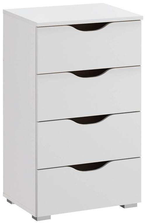 KOMMODE  in 47/81/42 cm  - Alufarben/Weiß, KONVENTIONELL, Holzwerkstoff/Kunststoff (47/81/42cm) - Xora