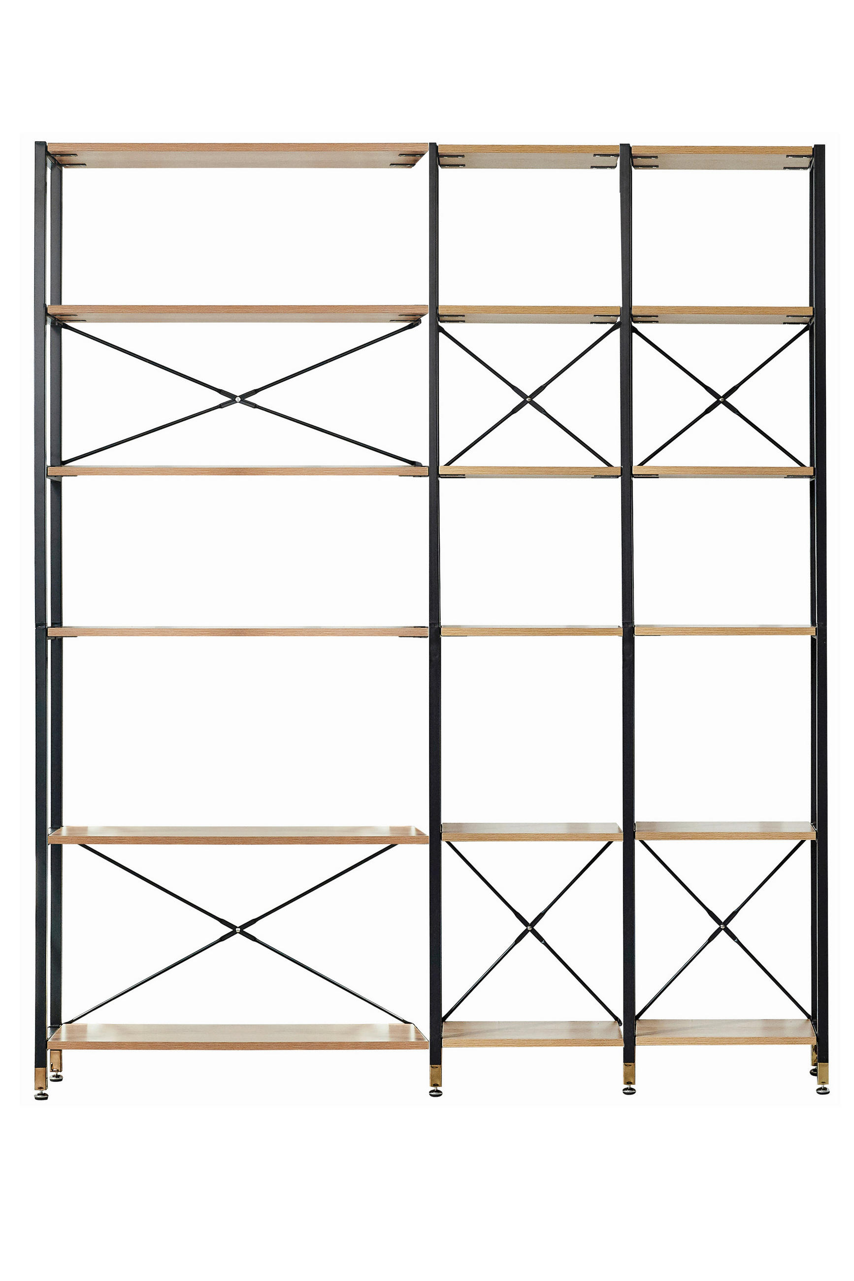 HYLLA i 170/210/30 cm naturfärgad, svart  - svart/naturfärgad, Design, metall/trämaterial (170/210/30cm) - Livetastic