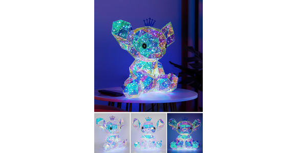 TISCHLEUCHTE - Transparent/Perlmutt, Trend, Kunststoff (21/27/30cm) - Novel