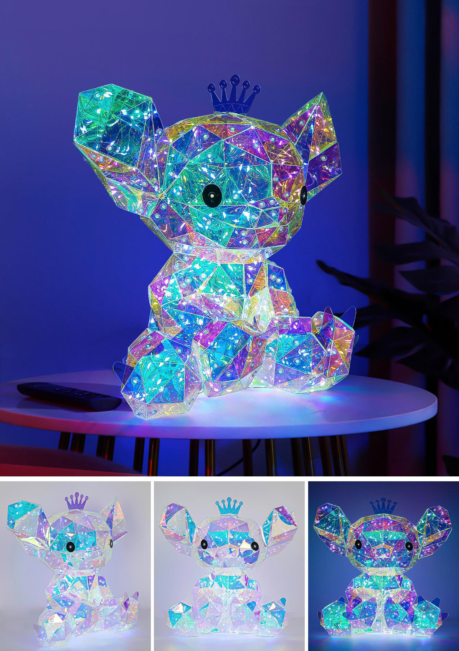 TISCHLEUCHTE 21/27/30 cm   - Transparent/Perlmutt, Trend, Kunststoff (21/27/30cm) - Novel