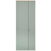 GARDEROBENSCHRANK Bari  in 78/202/38 cm  - Salbeigrün/Silberfarben, Design, Holzwerkstoff/Kunststoff (78/202/38cm)