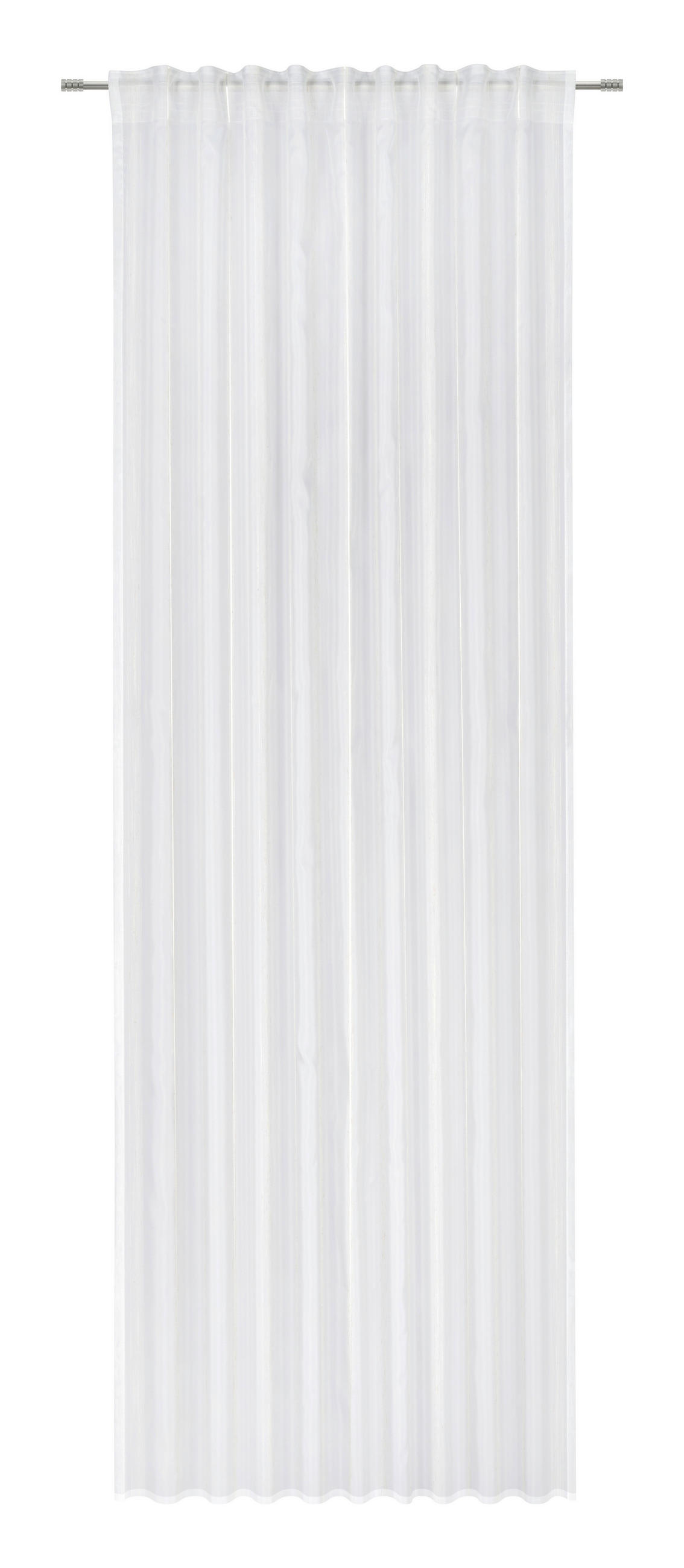 KONČANA ZAVESA  prosojno  140/280 cm   - bela, Basics, tekstil (140/280cm) - Esposa