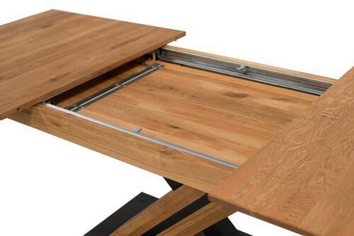 ESSTISCH in Holz 160-210/90/76 cm  - Eichefarben/Schwarz, Konventionell, Holz (160-210/90/76cm) - Celina Home