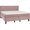 BOXSPRINGBETT 160/200 cm  in Rosa  - Schwarz/Rosa, Design, Holz/Textil (160/200cm) - Hom`in