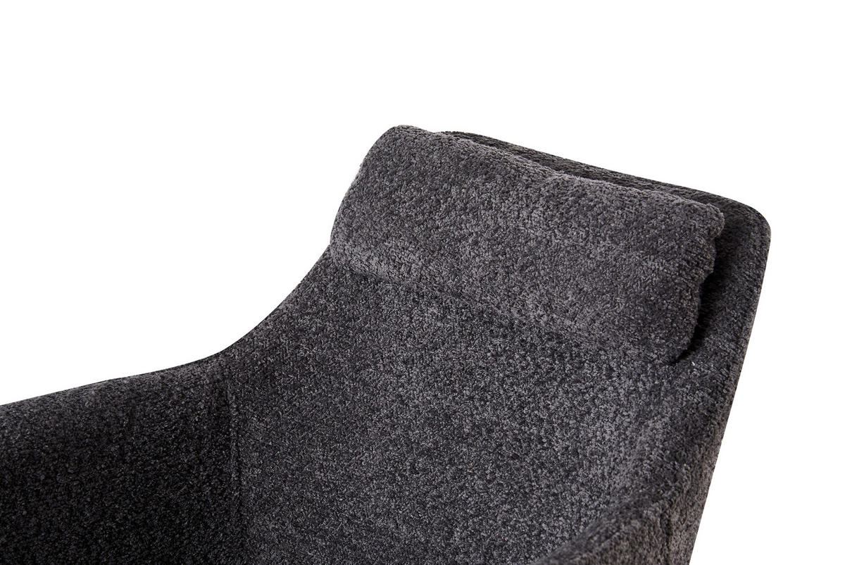 Scaun Cu Brațe din lemn, metal, textil, gri - negru/gri, Modern, lemn/metal (59/88/64cm) - MID.YOU