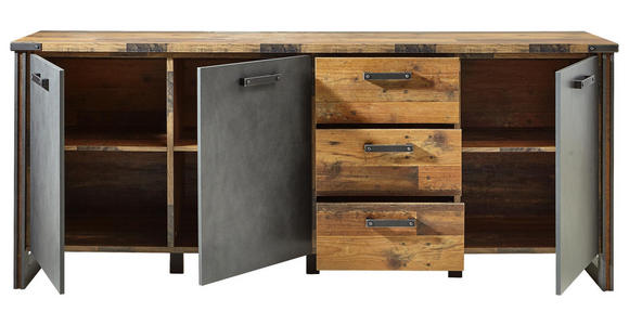 SIDEBOARD 207/88/42 cm - Anthrazit/Grau, KONVENTIONELL, Holzwerkstoff/Kunststoff (207/88/42cm) - Hom`in