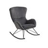SCHAUKELSTUHL in Dunkelgrau, Schwarz  - Dunkelgrau/Schwarz, MODERN, Textil/Metall (70/102/94cm) - Livetastic