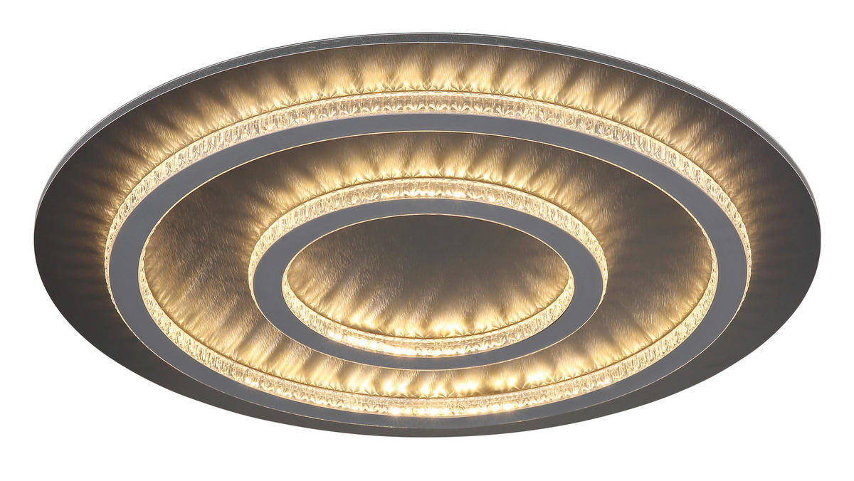 LED-DECKENLEUCHTE 55/6 cm   - Klar/Anthrazit, Design, Kunststoff/Metall (55/6cm) - Globo