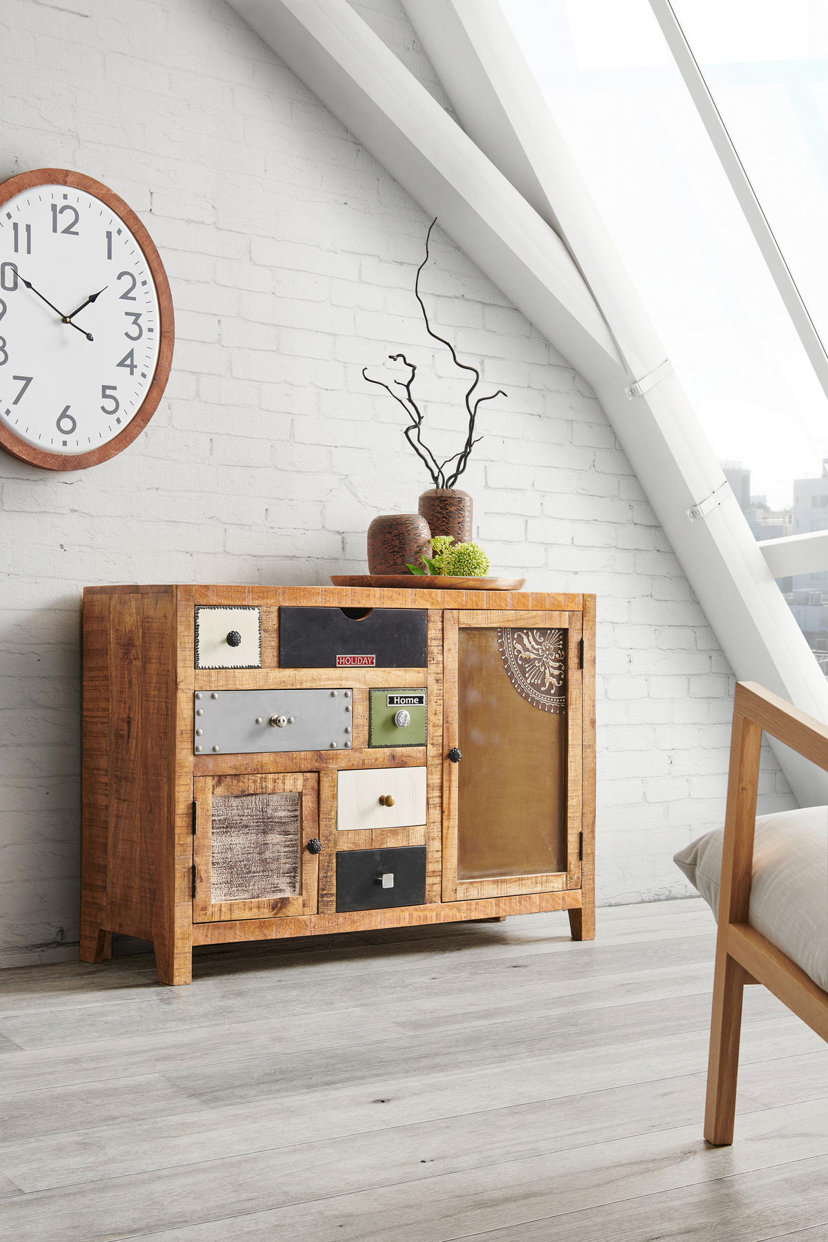 KOMMODE 110/80/40 cm Multicolor  - Multicolor, Lifestyle, Holz/Metall (110/80/40cm) - Landscape