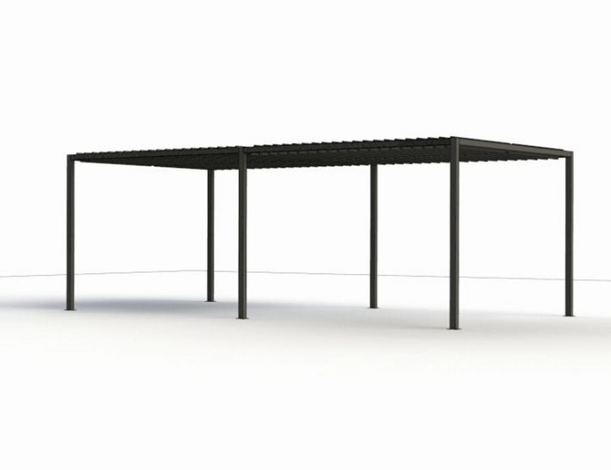 PAVILLON-ERWEITERUNG 320/220/310 cm Aluminium  - Anthrazit/Silberfarben, Basics, Metall (320/220/310cm) - Siena Garden