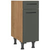 SCHUBKASTENUNTERSCHRANK 30/87/56 cm  in Grün, Eichefarben  - Eichefarben/Schwarz, MODERN, Holzwerkstoff/Metall (30/87/56cm) - Nobilia