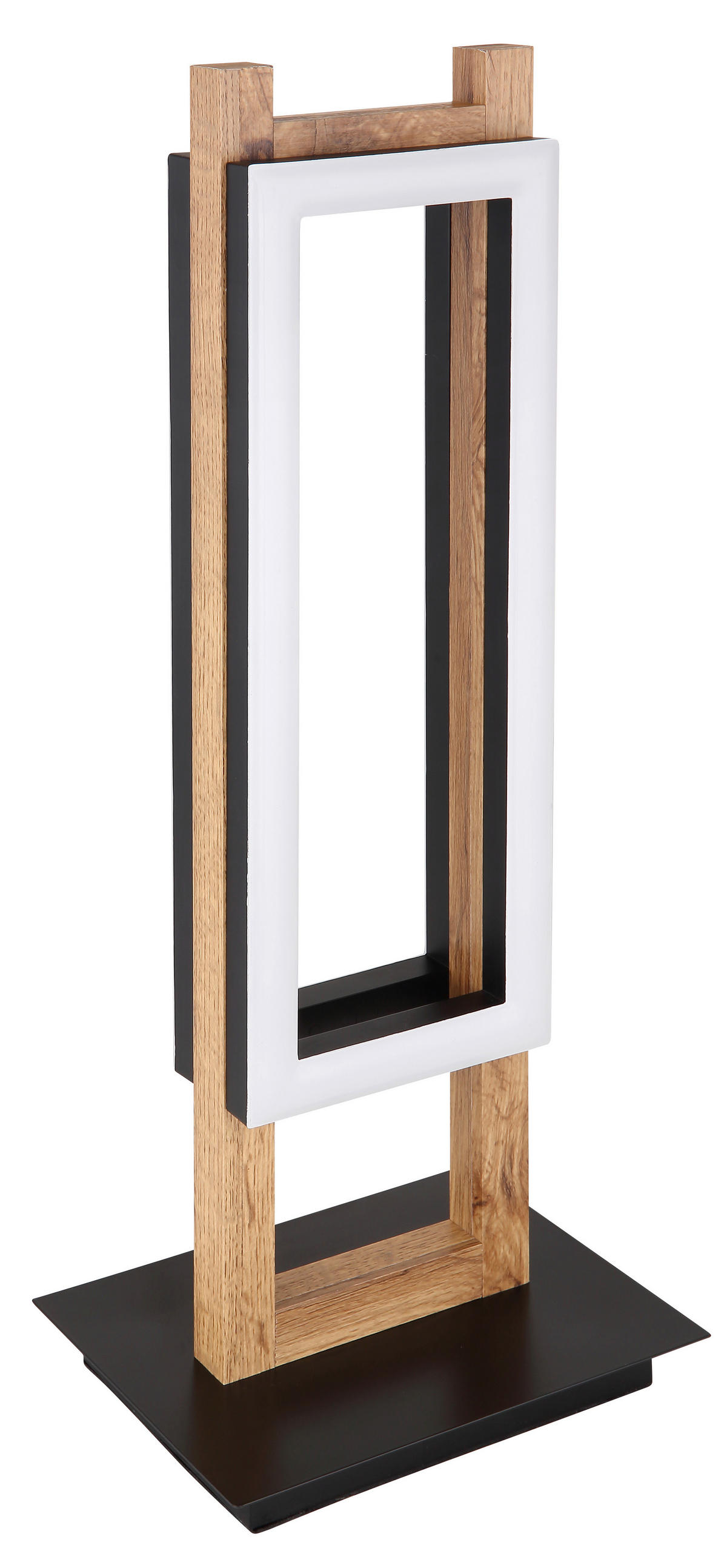 STOLNÍ LED LAMPA, 20/15/50 cm - tmavě hnědá/černá, Design, kov/kompozitní dřevo (20/15/50cm) - Globo