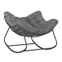 SCHAUKELSTUHL in Webstoff Dunkelgrau  - Dunkelgrau, Design, Textil/Metall (97/85/120cm) - Ambia Garden