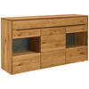 SIDEBOARD Eichefarben  184,4/101/47,1 cm  - Eichefarben, Natur, Glas/Holz (184,4/101/47,1cm) - Valdera
