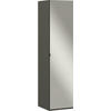 KLEIDERSCHRANK in Graphitfarben  - Edelstahlfarben/Graphitfarben, Design, Glas/Holzwerkstoff (51,3/213,6/59,3cm) - Cantus
