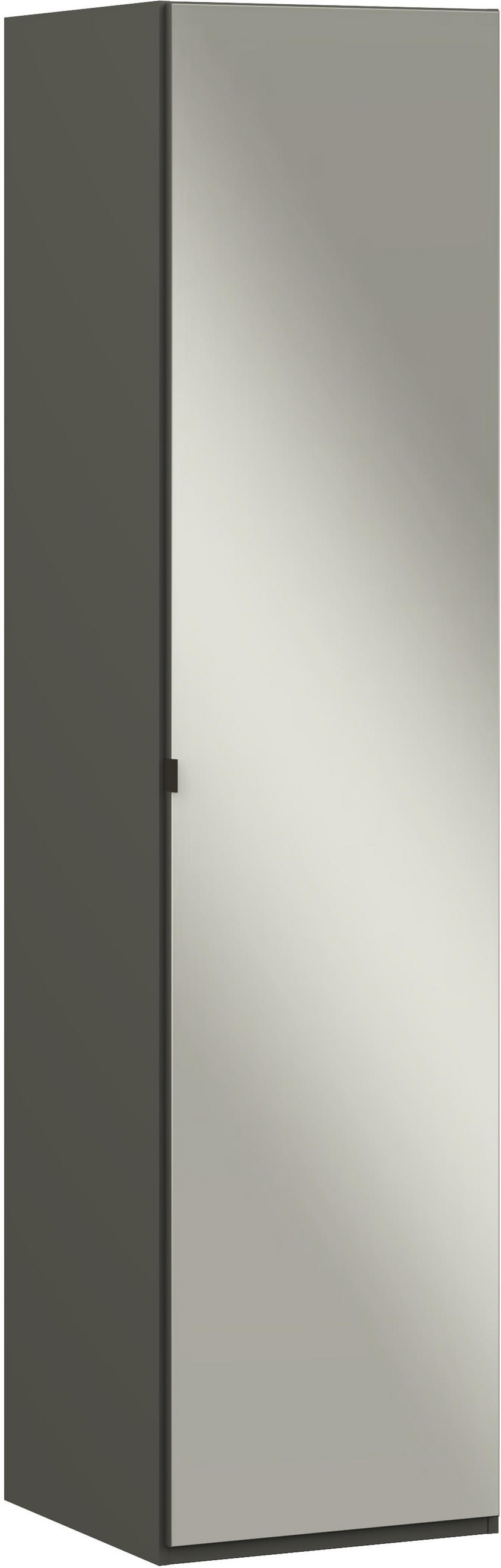 KLEIDERSCHRANK in Graphitfarben  - Edelstahlfarben/Graphitfarben, Design, Glas/Holzwerkstoff (51,3/213,6/59,3cm) - Cantus