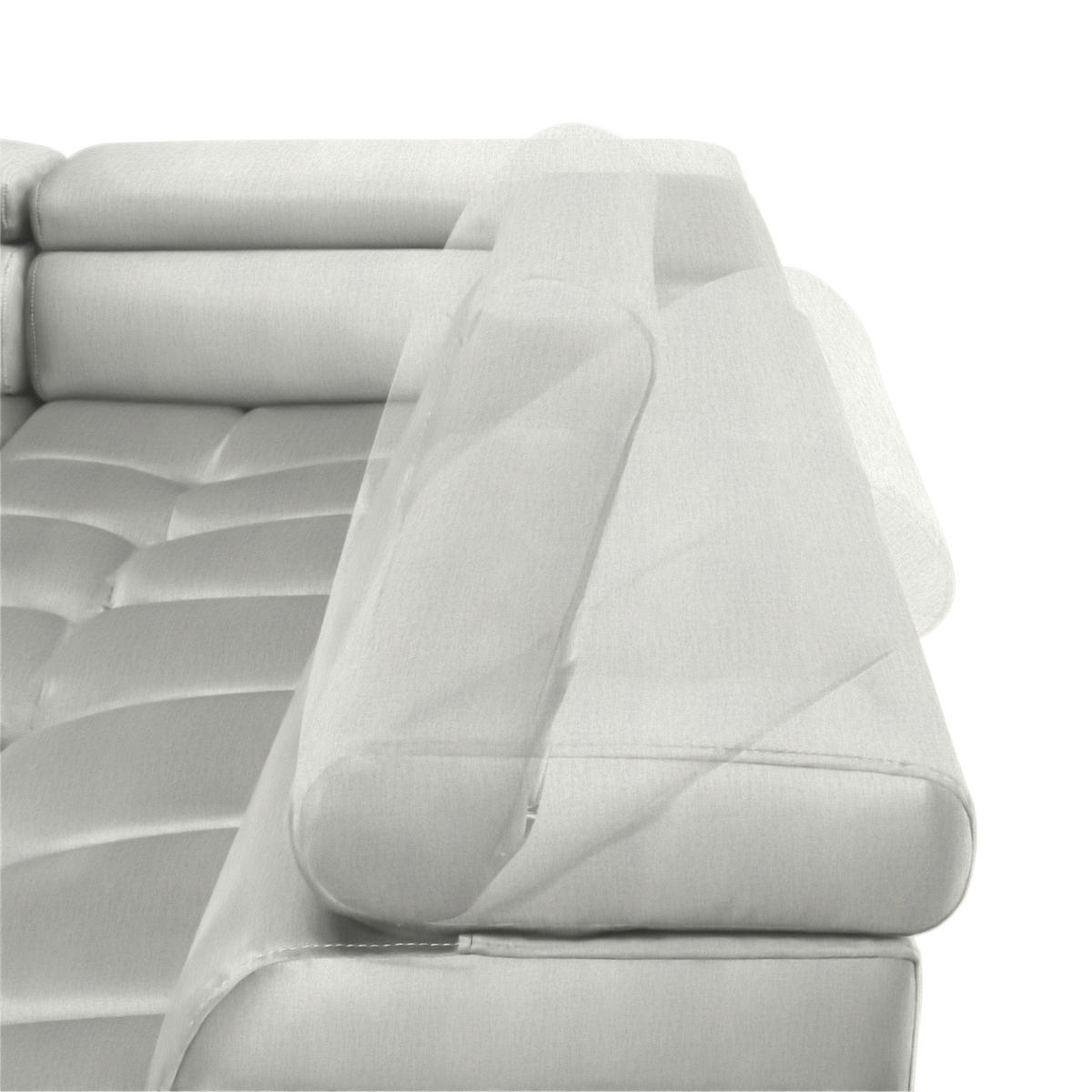 WOHNLANDSCHAFT in Samt, Webstoff Creme  - Creme/Schwarz, Design, Textil/Metall (177/385/216cm) - Welnova