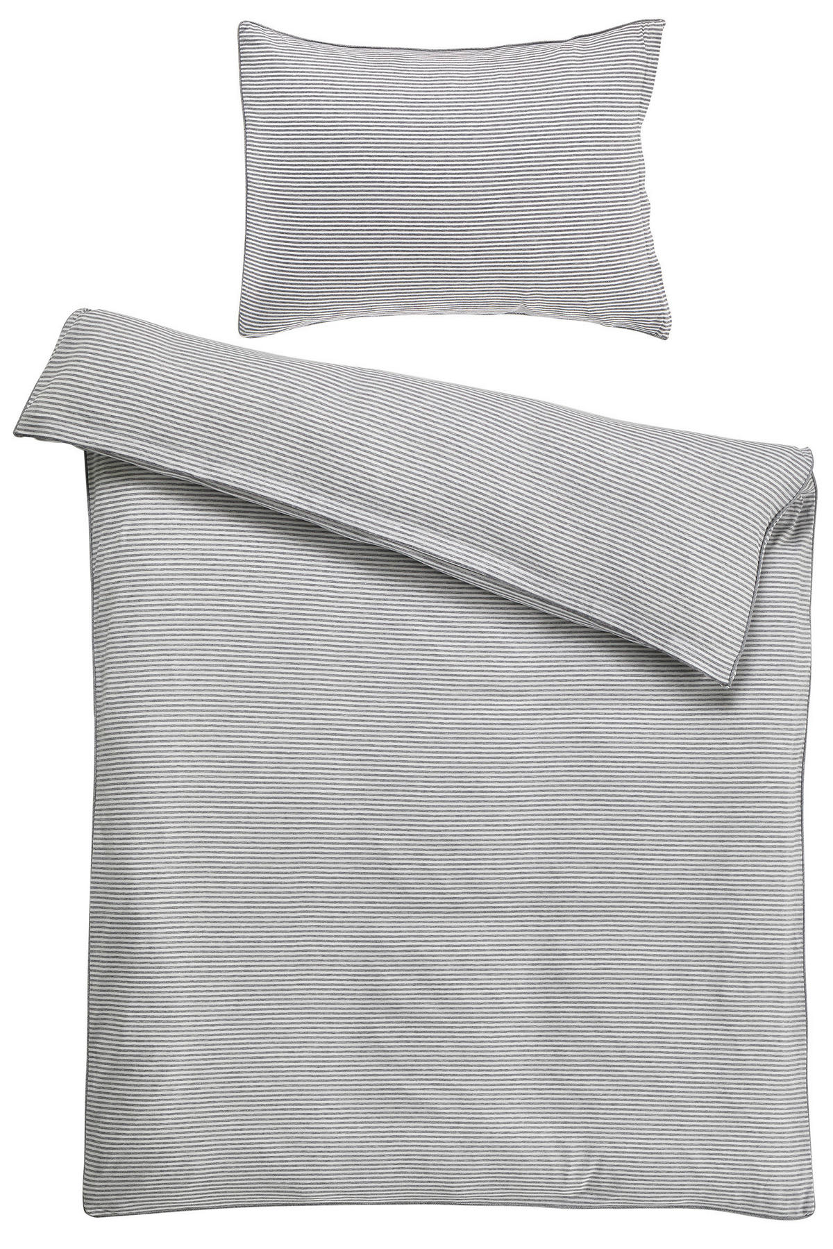 BETTWÄSCHESET Jersey 160/210 cm  50 cm/70 cm  - Platinfarben, Basics, Textil (160/210cm) - Novel
