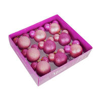 CHRISTBAUMKUGEL-SET  - Pink/Rosa, Trend, Kunststoff - Disney