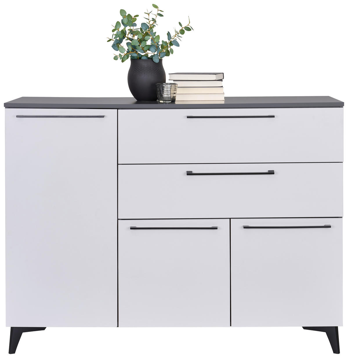 ETAJERĂ  46/90/40 cm antracit  - antracit/negru, Konventionell, plastic/material pe bază de lemn (46/90/40cm) - Hom`in