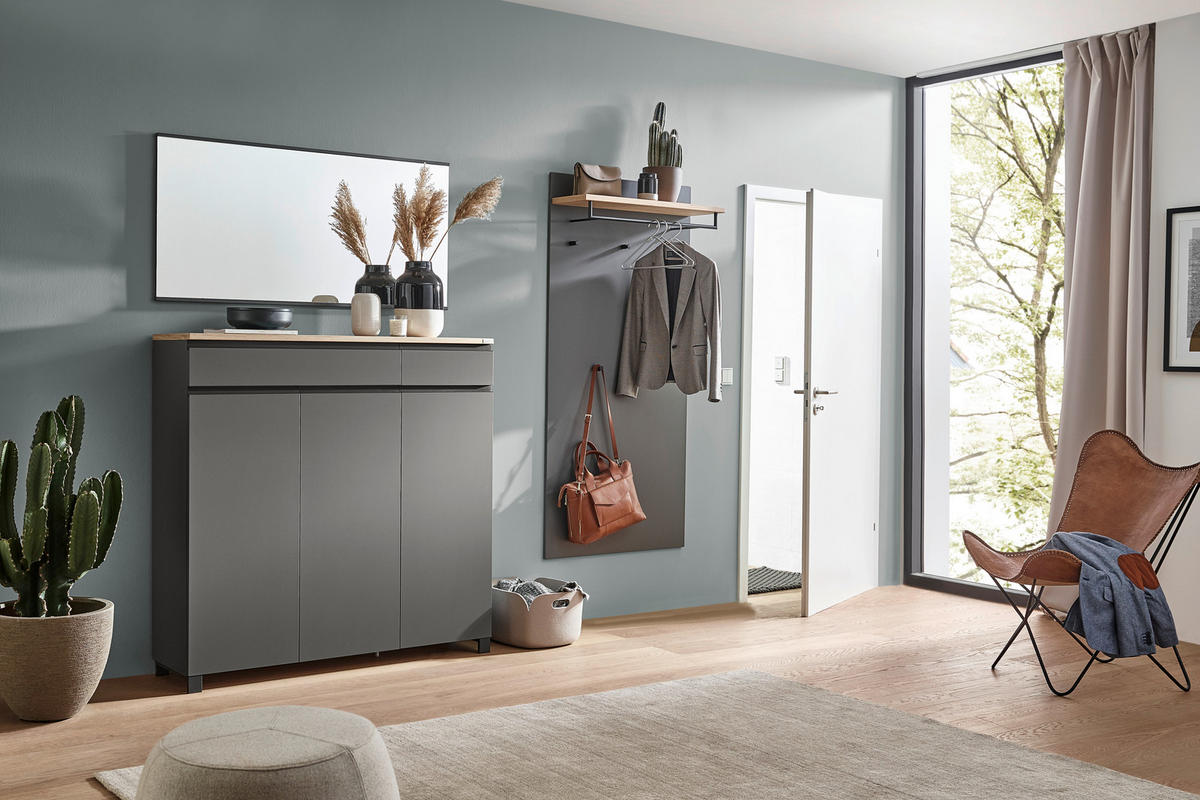 WANDSPIEGEL 123/62/2 cm    - Grau, Design, Glas/Holz (123/62/2cm) - Dieter Knoll